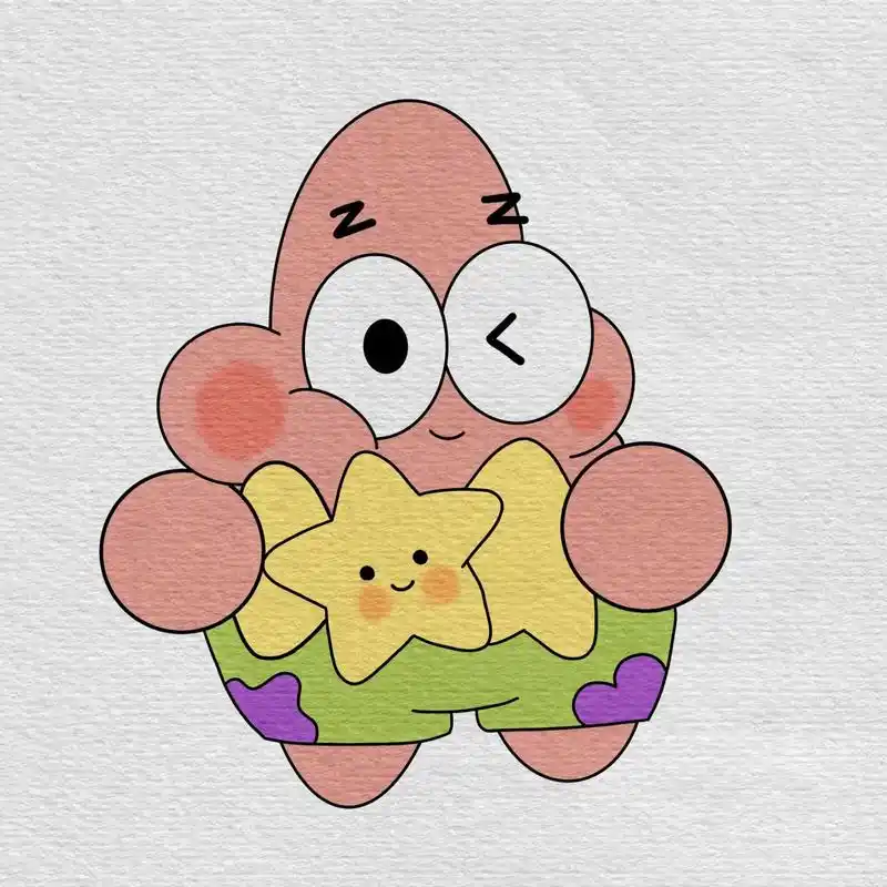 给你摘星99—派大星简笔画教程