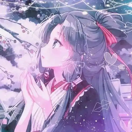 紫色系女生动漫头像