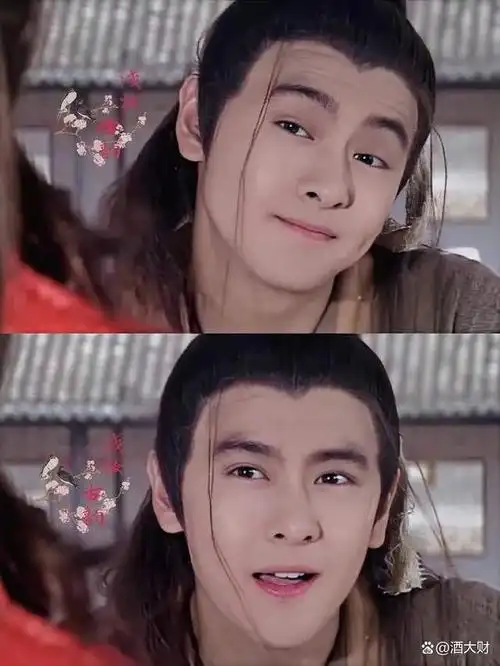 像《绝代双骄》里的林志颖,额前多点蟑螂须,少年感会更强.