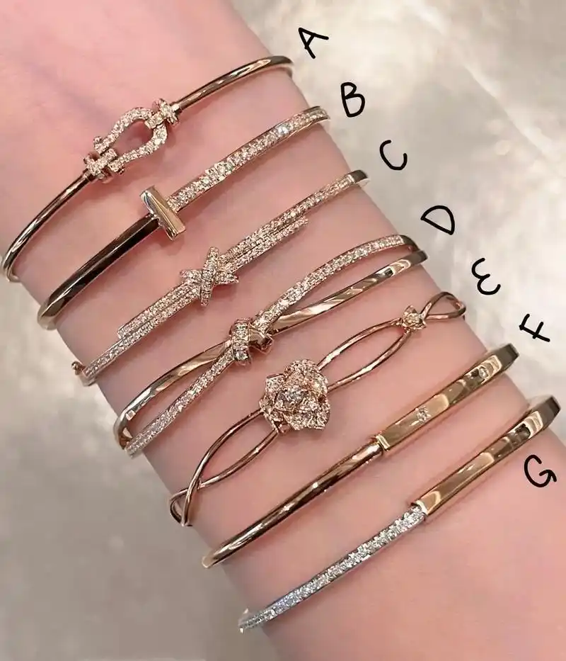 钻石手镯.你的喜欢,胜过所有的道理 18k玫瑰金钻石手镯合集 - 抖音