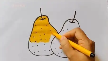每天学一幅简笔画——梨