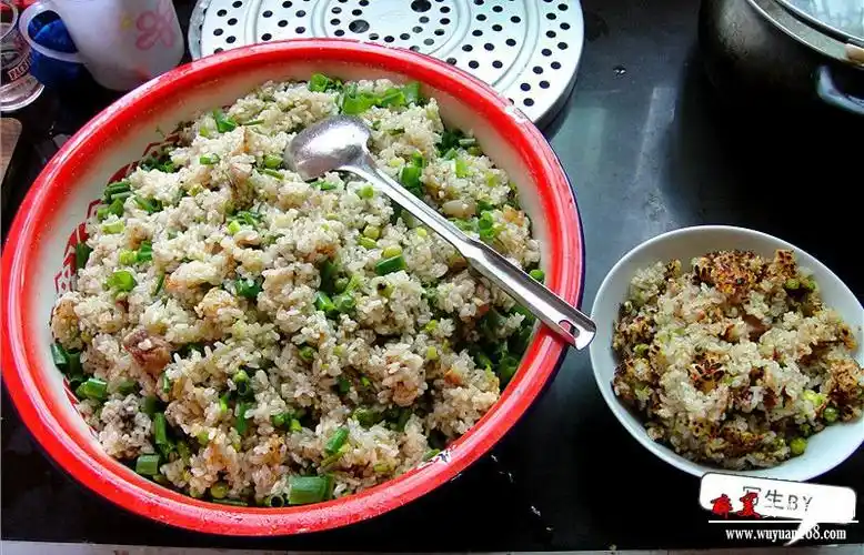 婺源乡村美食碗豆糯米饭