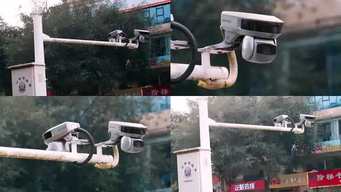 监控人脸识别摄像头视频素材