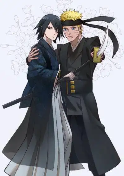 鸣人和佐助图片