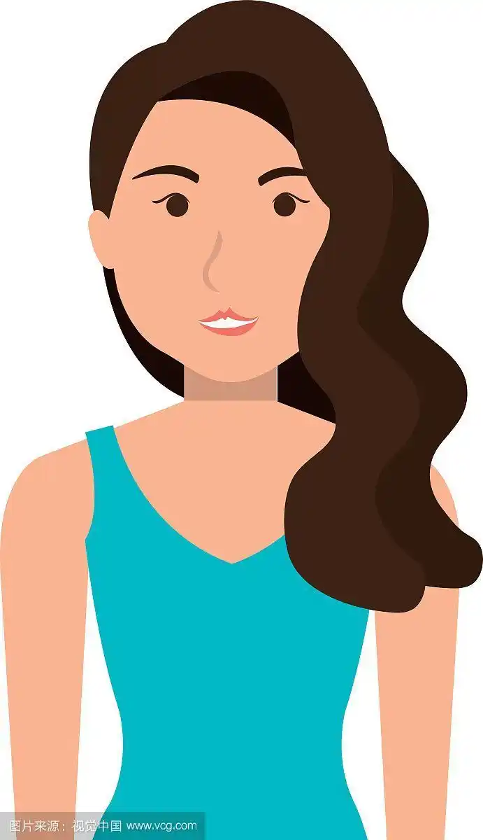 年轻美丽的女人卡通