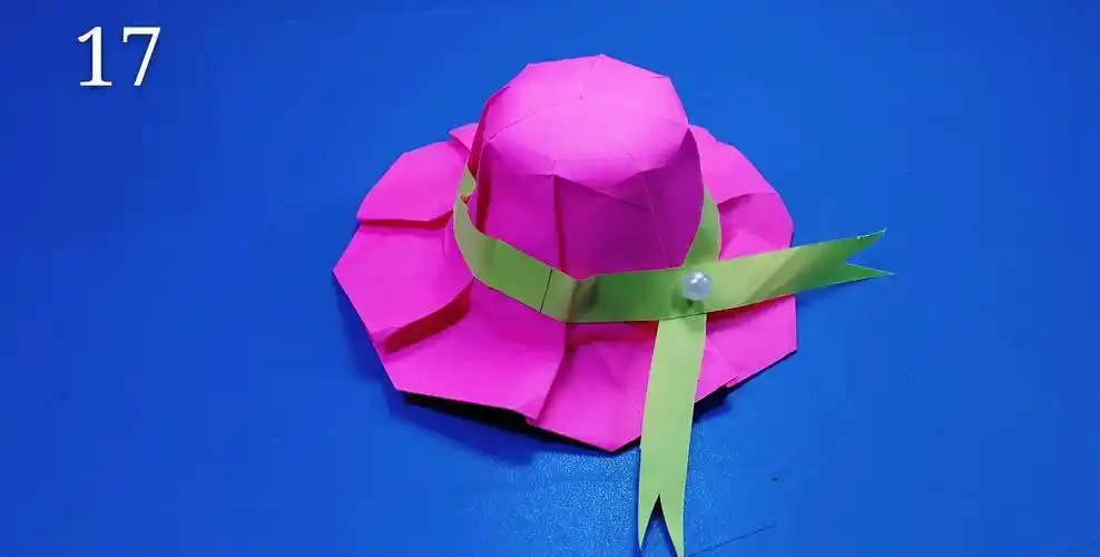 简易折纸帽子儿童折纸帽子的折法diy手工制作简单圣诞帽的折纸方法