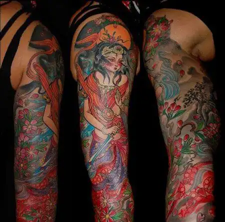 花臂纹身图案大全_花臂纹身图片_纹身花臂手稿_半臂纹身_第129页