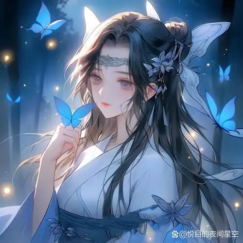 蓝色系女生头像来啦!▏古风女生头像