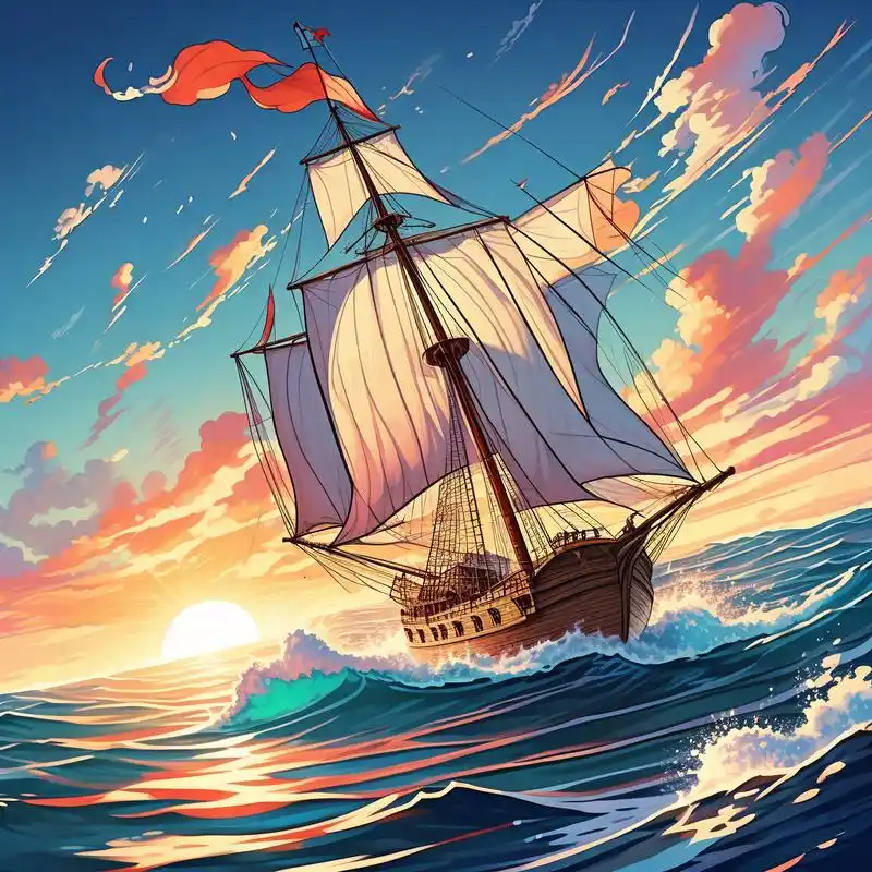 这款帆船头像,象征着勇往直前,乘风破浪的精神.