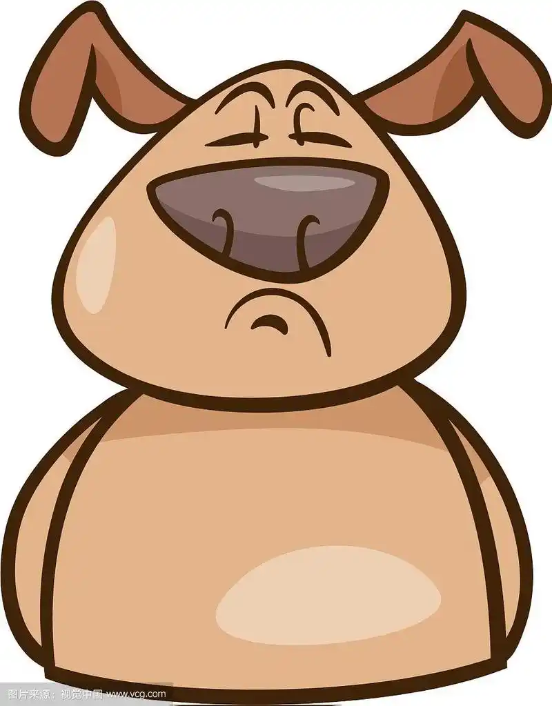 心情骄傲的狗卡通