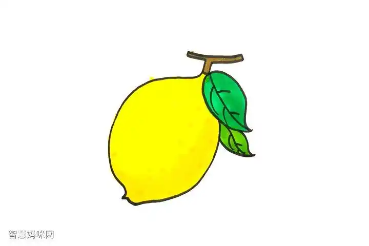 简单的柠檬简笔画画法