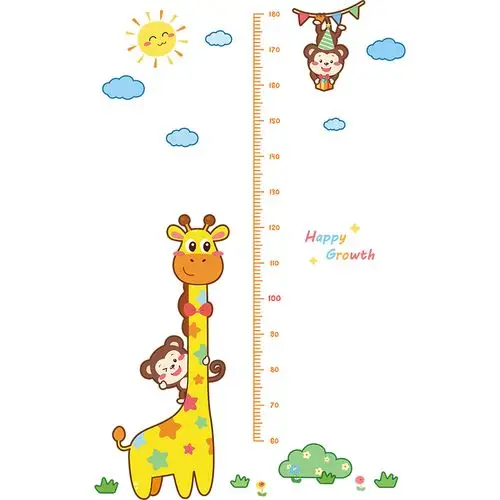 儿童卡通身高贴房间幼儿园过道墙纸量身高尺贴纸墙壁装饰品墙贴画