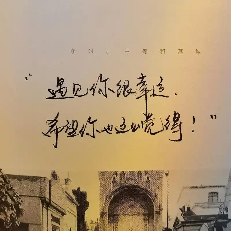 每日练字 | 适合表白的美好句子 "遇见你很幸运,希望你也这 - 抖音