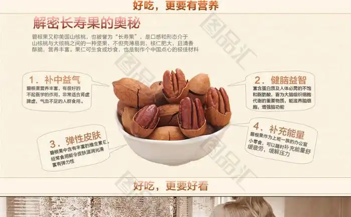 天猫淘宝坚果碧根果详情页描述psd摸板