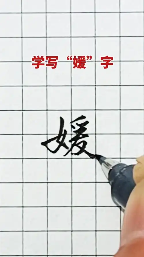 全民最牛手艺人媛字的行楷写法