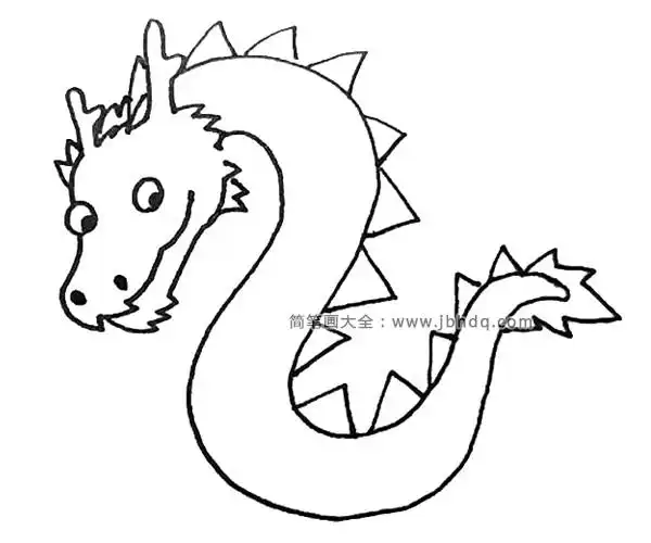 第五步:在龙身上加上一些的小细节和装饰线.