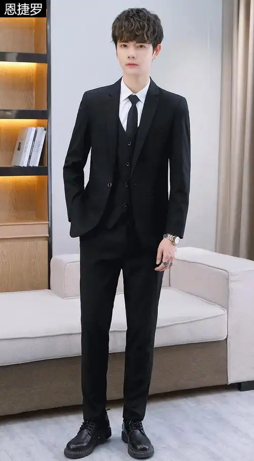 青少年高中生十八岁成人礼服西装套装男生钢琴辩论主持演出西服套装