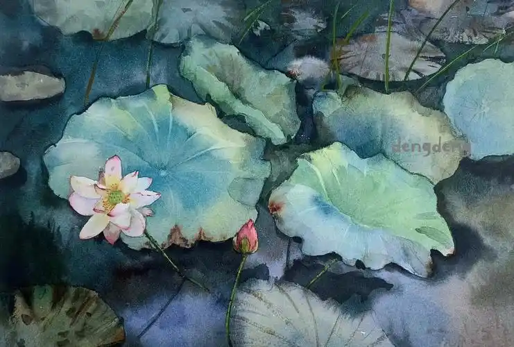 弱化单朵荷花刻画,烘托荷塘整体氛围.2.心中有画,下笔不慌.