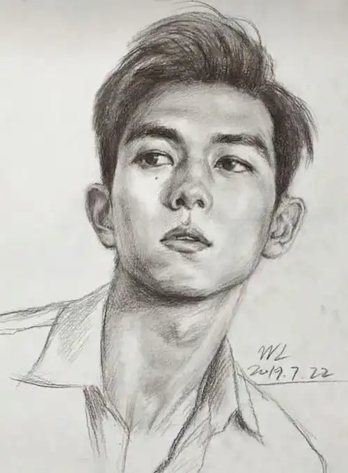 美术生画李现,看到成画,网友表示:差评!我现是单眼皮!_网易订阅