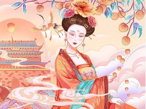 插画练习—杨贵妃