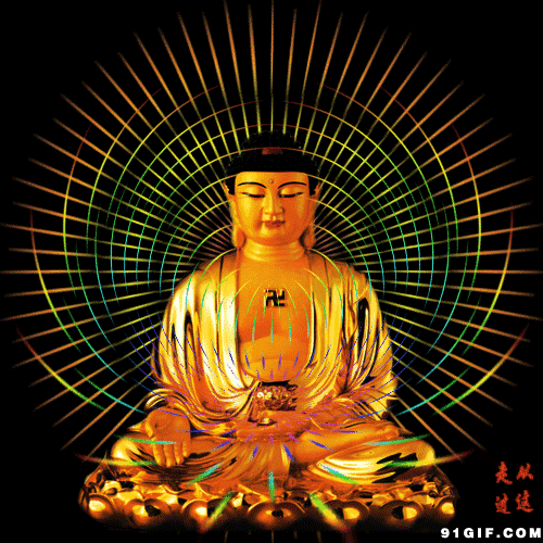 闪亮如来佛祖感恩金光gif动图_动态图_表情包下载_soogif