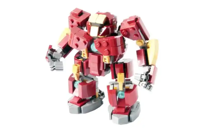 乐高moc教程钢铁侠反浩克机甲拼搭指南