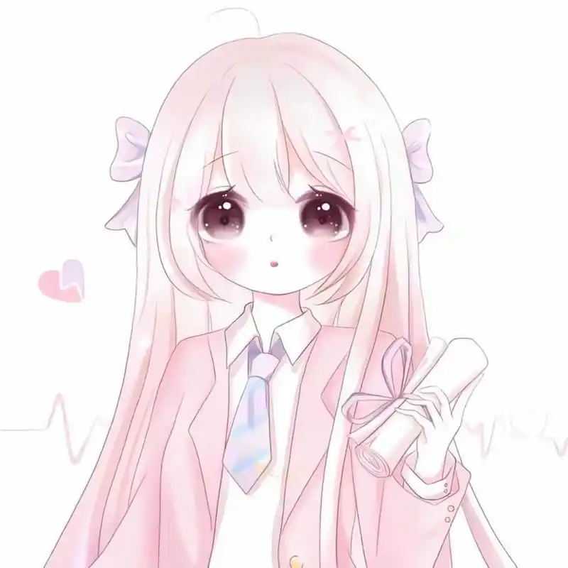 女生头像116‖手绘动漫可爱软萌q版卡通 "智者不如爱河,我是小笨蛋"