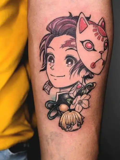 炭治郎_纹身图案手稿图片_覌正的纹身作品集