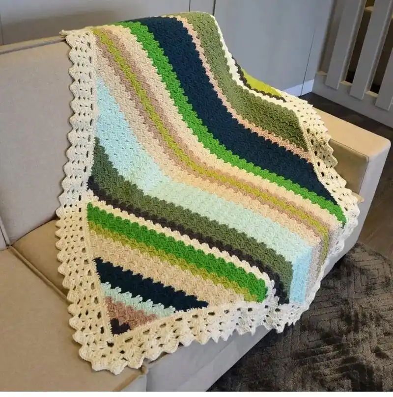 毯子【图解分享】#钩针基础教程 #做手工我是认真的 #零基础 - 抖音