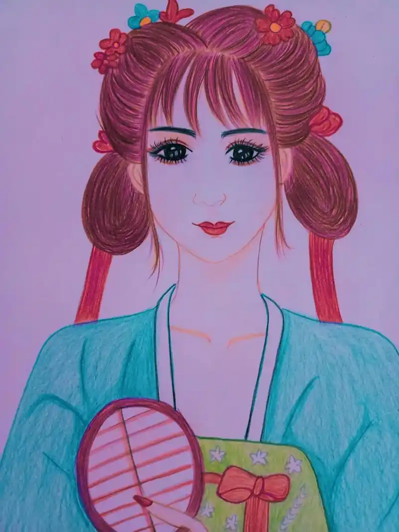 古风美女手绘 - 桃子 - 抖音