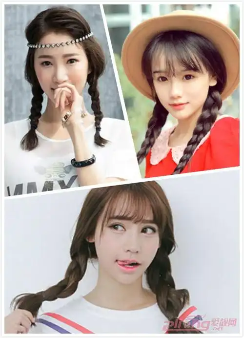 一组清新甜美的韩式双麻花辫来袭