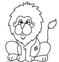 怎样画狮子如何画狮子的简笔画教程儿童彩色狮子简笔画图片 趴在地上