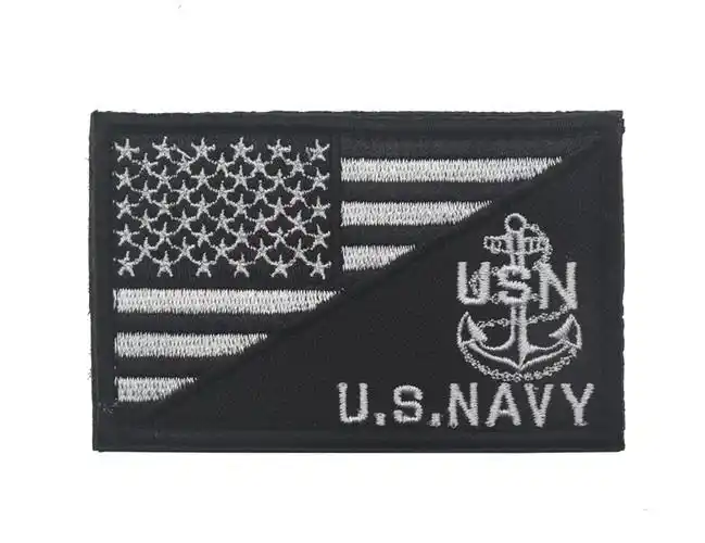 美旗/美国海军陆战队精美刺绣魔术贴臂章 海豹突击队标志 补丁