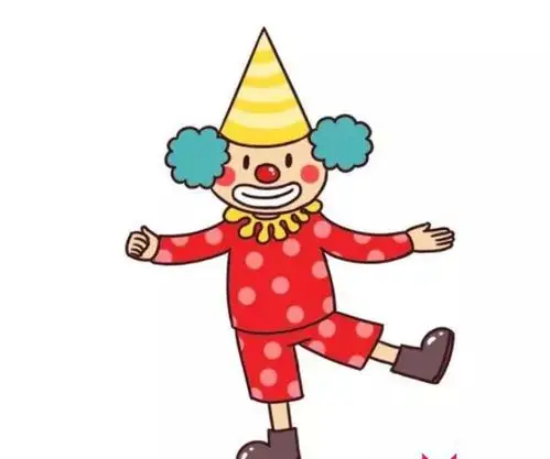 详细的卡通人物简笔画教程,小丑简笔画