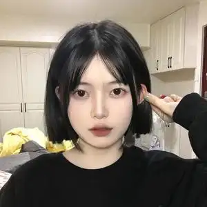 假发女短发日常韩式蓬松中分八字刘海短直发自然逼真仿真全头套式