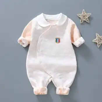 新生儿衣服秋冬六个月宝宝衣服春秋宝宝连体衣夹棉保暖春秋款3婴儿