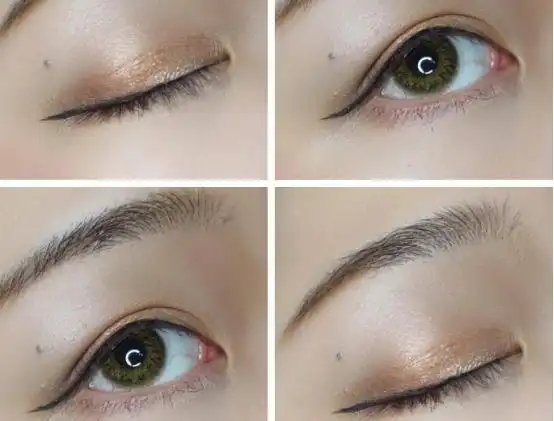 其实双眼皮的眼线画法相对来说比较容易,根据