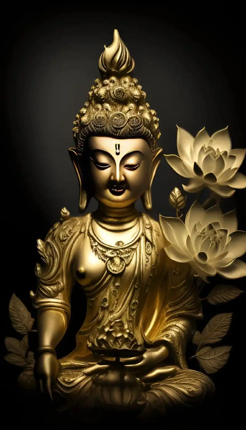 金莲菩萨.#ai绘画 #图文伙伴计划 #壁纸 #禅悟人生 @ - 抖音