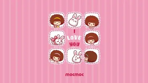 摩丝摩丝粉色系可爱卡通高清图片壁纸