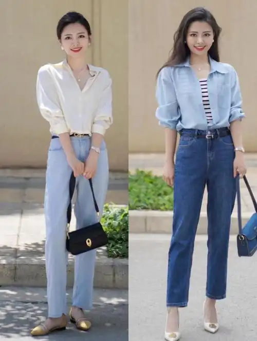 牛仔裤搭配什么样的上衣(牛仔裤最佳搭配穿出高级感) - 浩迪网