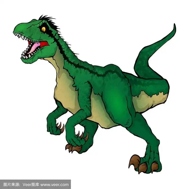 迅猛龙的孤立矢量图.