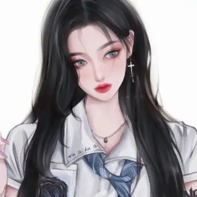 手绘高冷御姐女头像