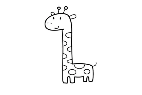 长颈鹿简笔画上色教程