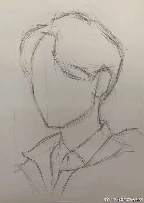 清央美术|集训素描高分秘籍|人脸素描要点_关系_画面_暗部