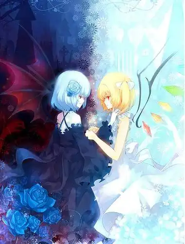 动漫天使和恶魔两面人图片善恶两面二次元壁纸