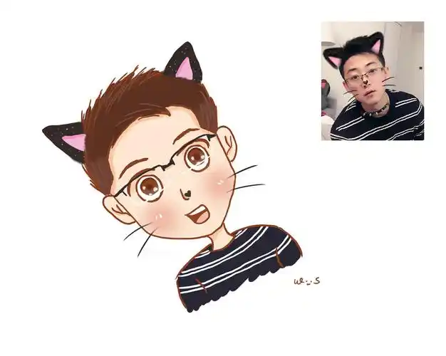 手绘练习q版卡通人物肖像