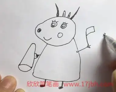 羚羊夫人简笔画羚羊夫人怎么画