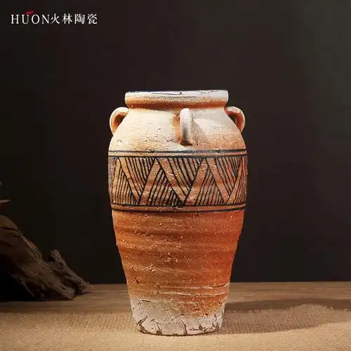 坛子陶土件花花瓶景德镇意做工艺品花盆陶罐手工花瓶