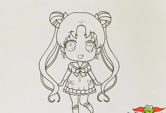 q版美少女战士简笔画教程一步一步画美少女战士美少女战士怎么画美