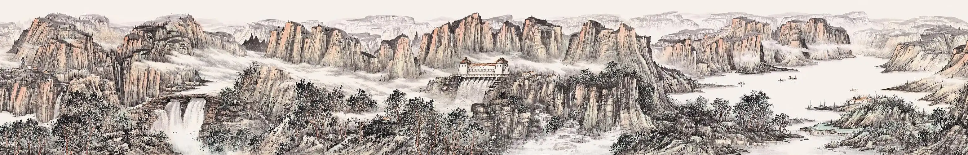 一幅不慎遗失的山水画长卷大美云台何三宝作品